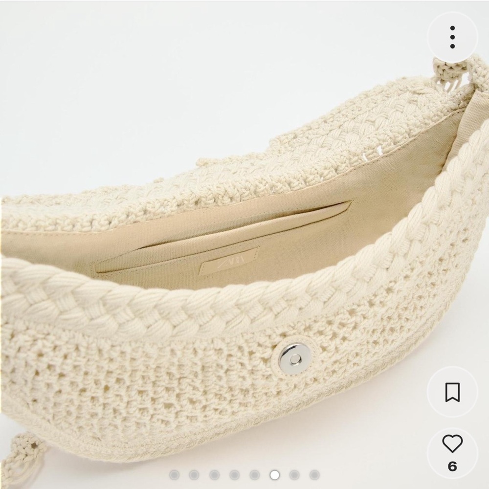 Zara Macramé Shoulder Bag - Picture 8 of 12